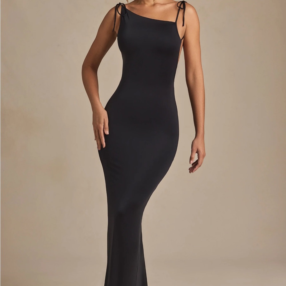 Ruched Backless Maxi Dress